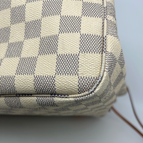 LOUIS VUITTON Damier Azur Neverfull MM With Pouch. Entrupy Verified Authentic - Picture 8 of 16